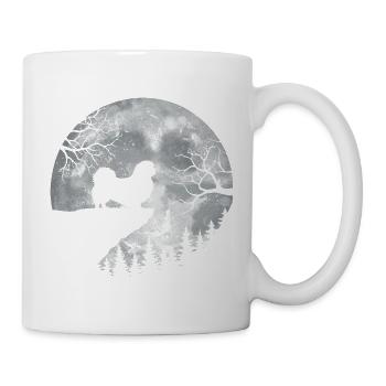 Pekingese Full Moon - Peke Dog Mom Dad Lap Dog - Mug - white - Right