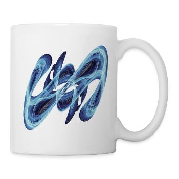 Blue Glow – Fractal Art - Mug blanc - blanc - Droite