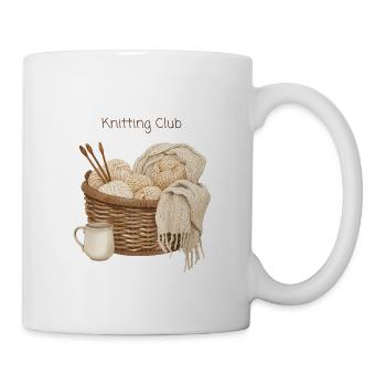 Club de tricot : passe-temps douillet - Mug blanc - blanc - Droite