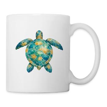 Water Mosaic Turtle - Mug - white - Right