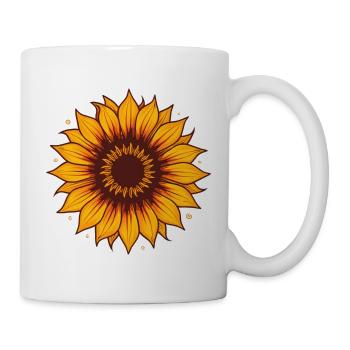 Sunflower Fire Colors Pattern - Mug - white - Right