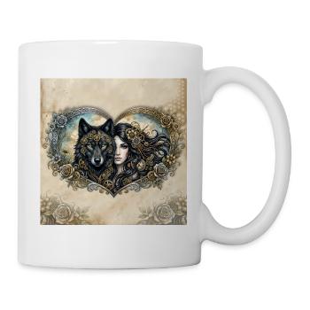 Clockwork Wolf's Heart - Mug - white - Right