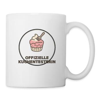 Offizielle Kuchentesterin – Geschenk für Bäckerin - Tasse - Weiß - Rechts