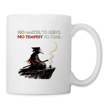 No Master To Serve No Tempest To Fear Samurai Tee - Mug - white - Right