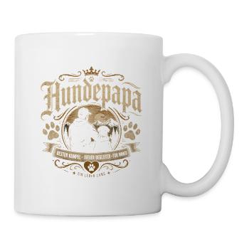 Hundepapa Vintage Blackletter - Tasse - Weiß - Rechts