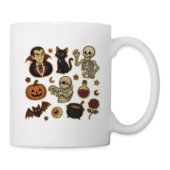 Spooky Halloween Sticker Set - Mug - white - Right