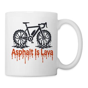 Asphalt is lava - Mug - white - Right
