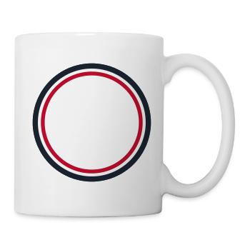 Circle Frame Red - Design your own custom text - Mug - white - Right