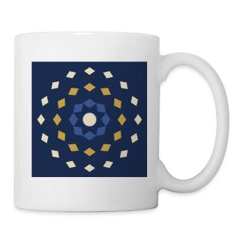 Blue and gold mandalas on a night background - Mug - white - Right
