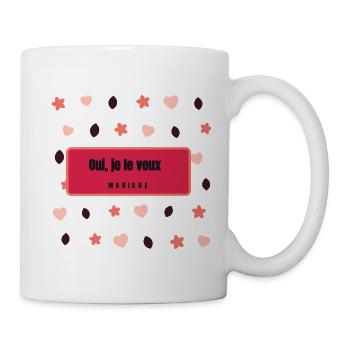  je le veux Mariage - Mug blanc - blanc - Droite