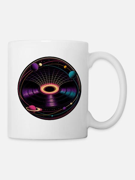 Gravity Well Vinyl-Schwarze-Loch-Physik - Tasse - Weiß