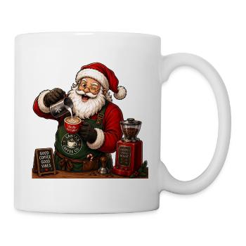 Santa christmas coffeeshop - Tasse - Weiß - Rechts