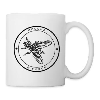 Mouche à merde – Illustration insecte - Mug blanc - blanc - Droite