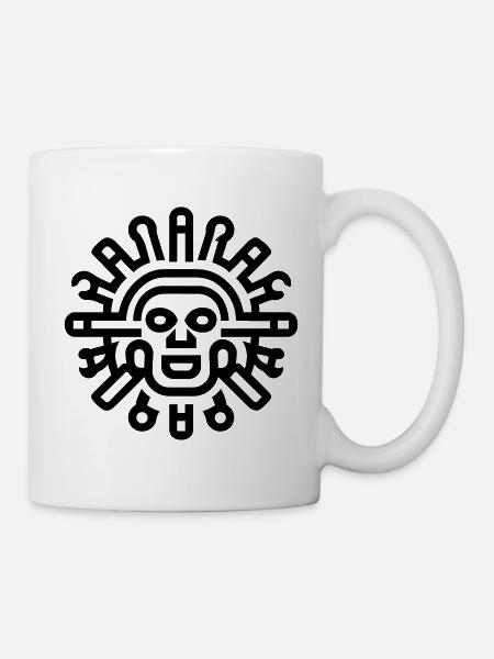 Aztekische Sonne - Tasse - Weiß