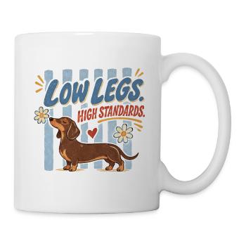Dachshund Low Legs High Standards Retro - Mug - white - Right