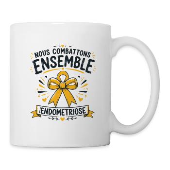 sensibilisation endométriose - Mug blanc - blanc - Droite