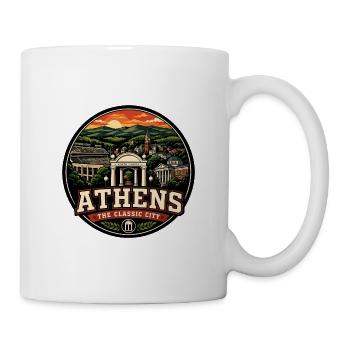 Athens Georgia Classic City Retro Arch Badge - Mug - white - Right