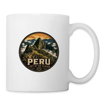 Peru Lost in the Clouds Vintage Badge - Mug - white - Right