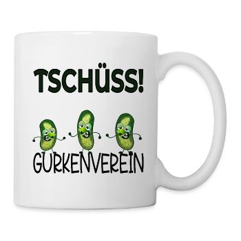 Abschied Kollegen Gurkenverein - Tasse - Weiß - Rechts