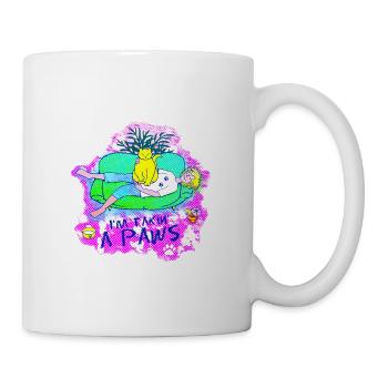 I'm taking a Paws: Cat making biscuits - Mug - white - Right
