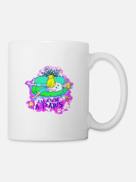 Ich nehme eine Paws: Cat backt Kekse - Tasse - Weiß