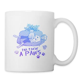 I'm taking a Paws - Cat making biscuits - Mug - white - Right