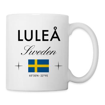 Luleå Sweden Coordinates Travel Souvenir - Mug - white - Right