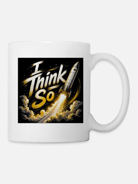 Think So Raketenstart - Tasse - Weiß