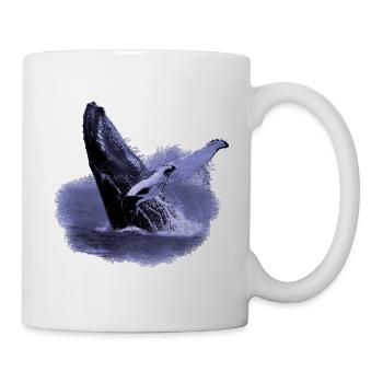 Humpback whale in the sea - Mug - white - Right