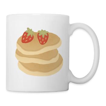 Pile de crêpes à la fraise - Mug blanc - blanc - Droite