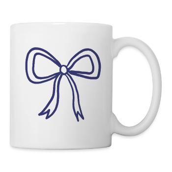 Minimal Ribbon Bow Line Art - Mug - white - Right