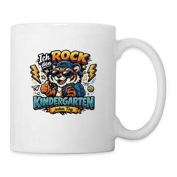 Ich rock den Kindergarten jeden Tag - Tasse - Weiß - Rechts
