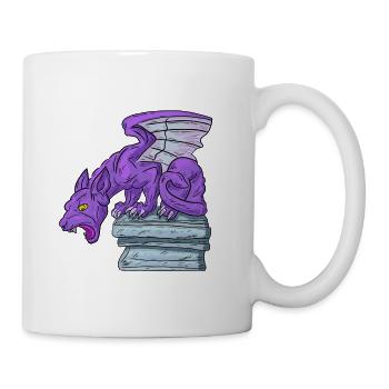 Gargouille Violette - Mug blanc - blanc - Droite
