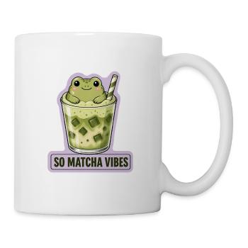 So Matcha Vibes Cute Frog Kawaii Drink  - Mug - white - Right