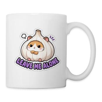 Leave Me Alone Cute Garlic Hamster Meme - Mug - white - Right