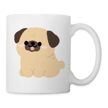 Pug Plushie Charm - Mug - white - Right