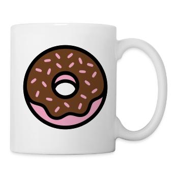 Donut Chocolate Sprinkles Icon - Mug - white - Right