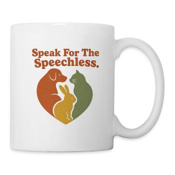 Speak For The Speechless Animal Rights Retro - Mug - white - Right