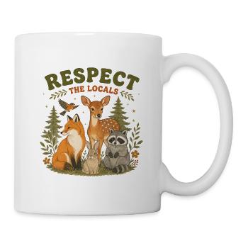Respect The Locals Forest Animals Retro - Mug - white - Right