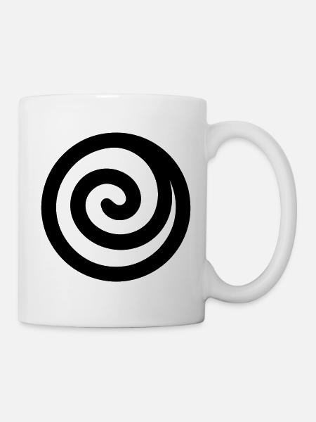 Japanische Spirale - Tasse - Weiß