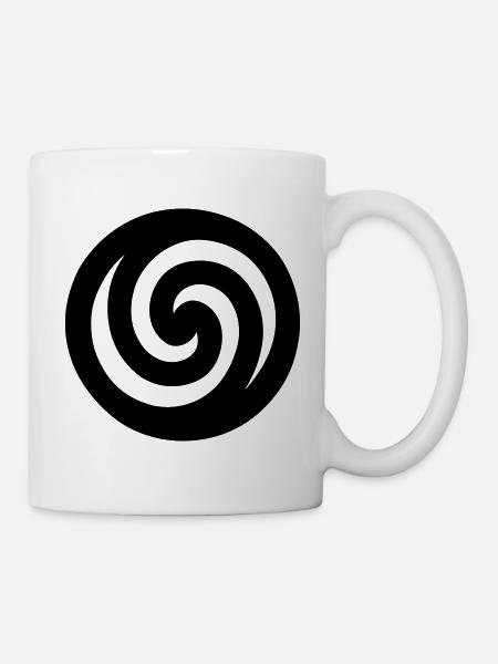 Japanische Spirale - Tasse - Weiß