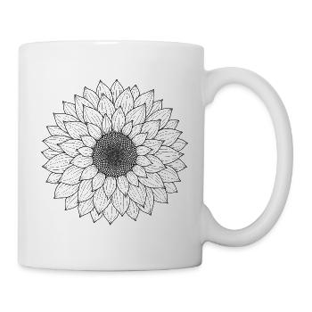 Sonnenblume Boho - Tasse - Weiß - Rechts