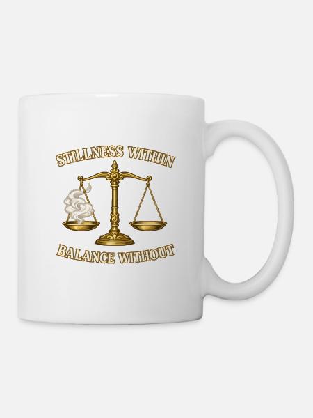 Scale Of Justice T-Shirt Balance Mindset Geschenk - Tasse - Weiß