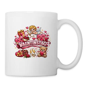 Valentinstag Herzchen Cartoon - Tasse - Weiß - Rechts