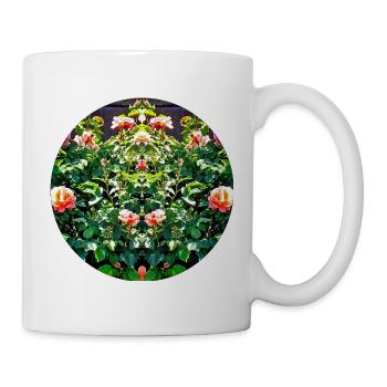 Rose Circle Mirror Pattern - Mug - white - Right