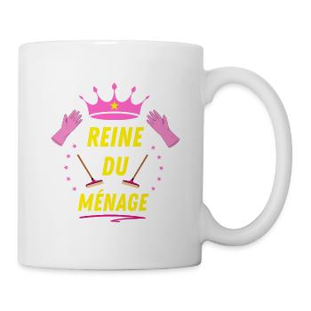 Reine du Ménage - Mug blanc - blanc - Droite