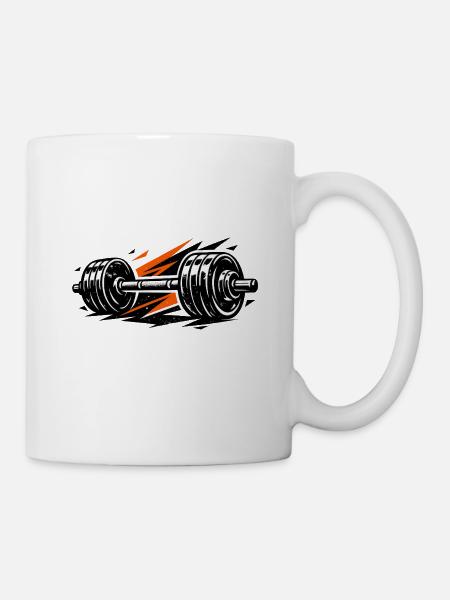Fitnessstudio & Gewichte - Tasse - Weiß