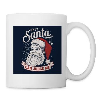only Santa can judge me - Mug - white - Right