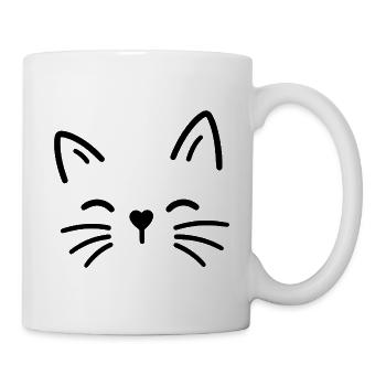Cute cat with heart nose - Mug - white - Right