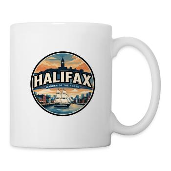Retro Halifax Citadel Reiseabzeichen - Tasse - Weiß - Rechts